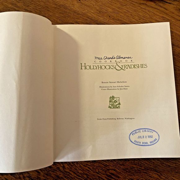 Hollyhocks and Radishes : Mrs. Chard's Almanac Cookbook by Bonnie S.... - Picture 4 of 9